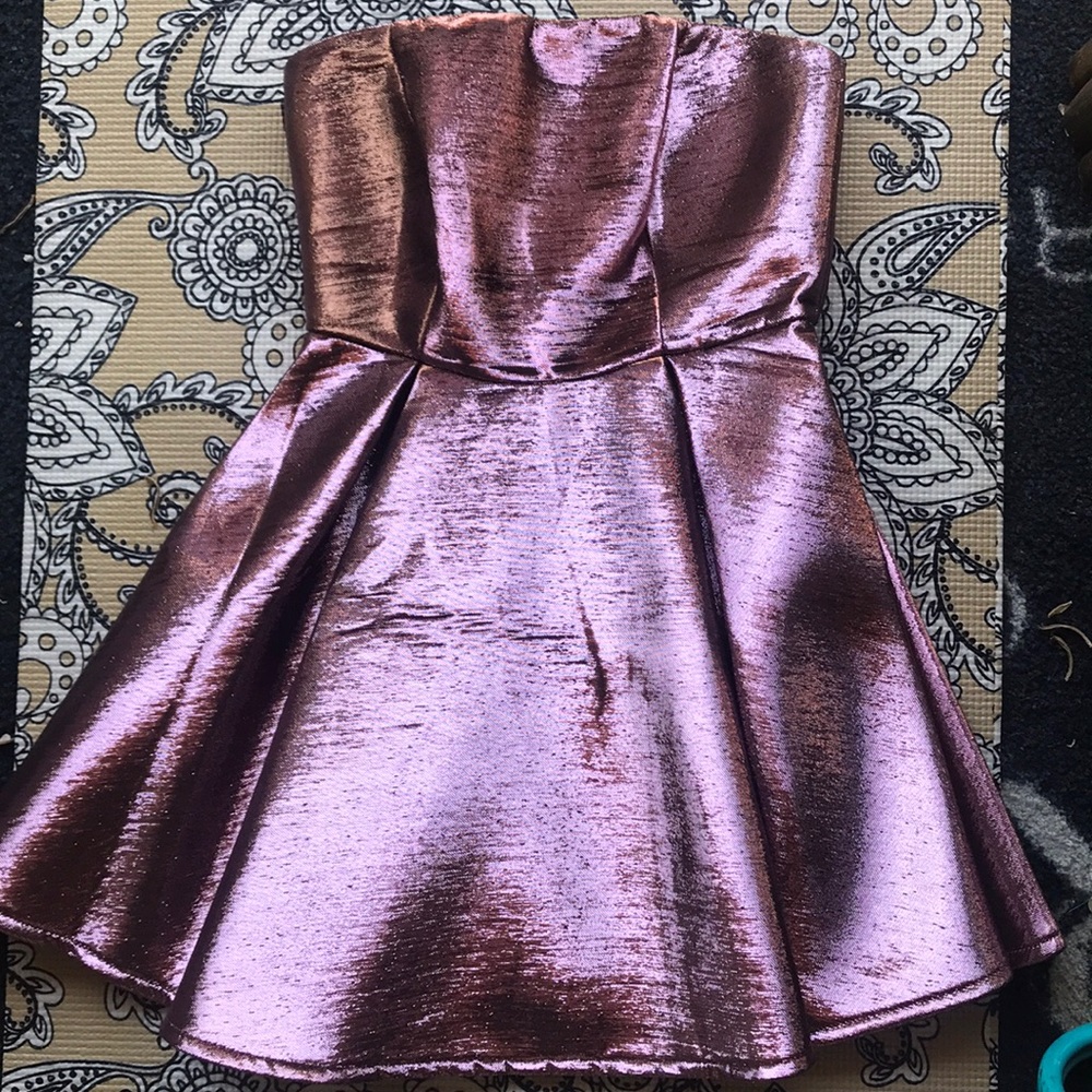 TopShop Sexy Rocker metallic gold rose dress.